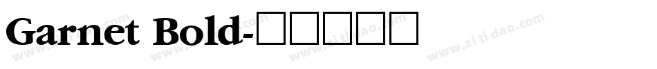 Garnet Bold字体转换